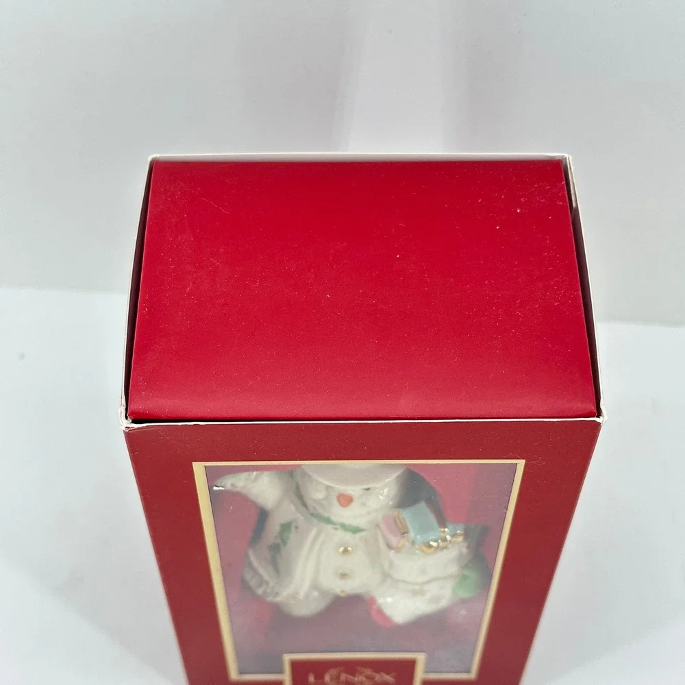 NEW Lenox 2025 Christmas Snowman Ornament With Stocking Figurine 897134 NIB
